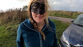 self recording pussy rubbing iin car